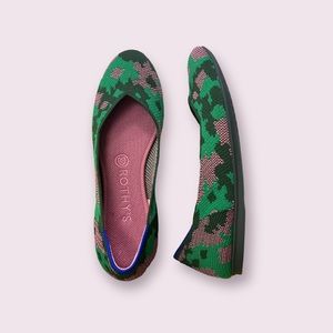 Rothy's Green Botanicamo Flats Size 8 Retired print